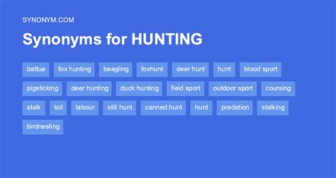hunting synonym